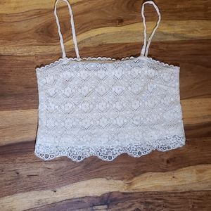 UO Floral Lace Crop Top